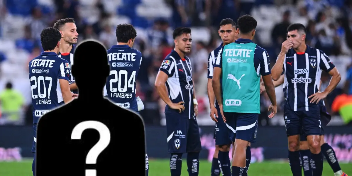 Jugador incógnito junto a futbolistas de Rayados / FOTO ESTO
