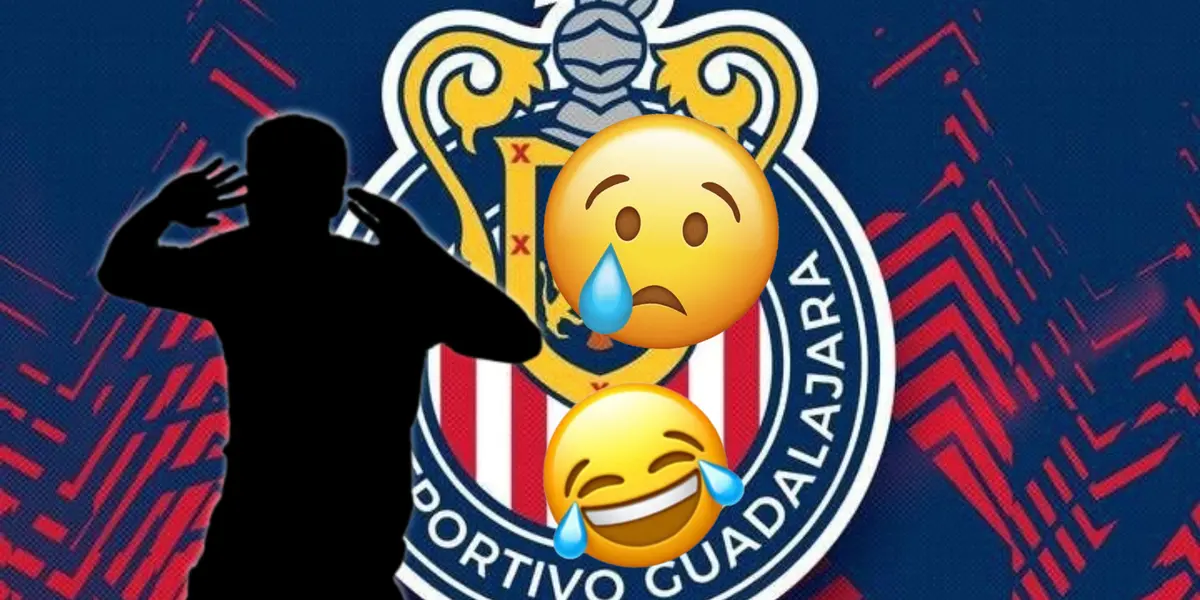 Jugador incógnito junto al escudo de Chivas / FOTO FACEBOOK