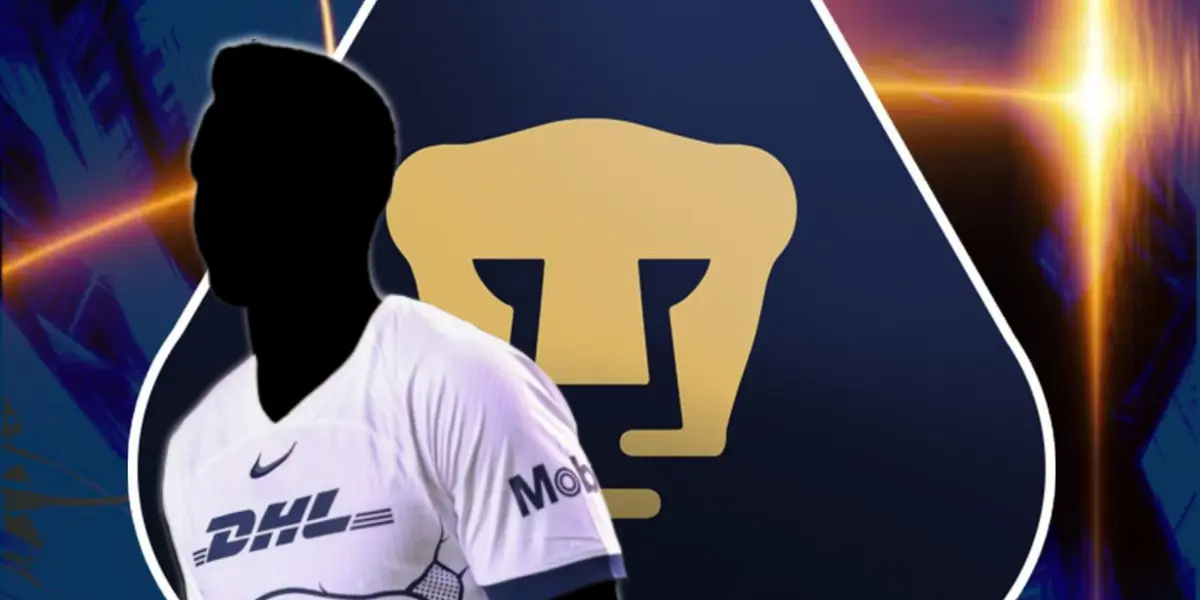 Jugador incógnito junto al escudo de Pumas / FOTO JUAN FÚTBOL