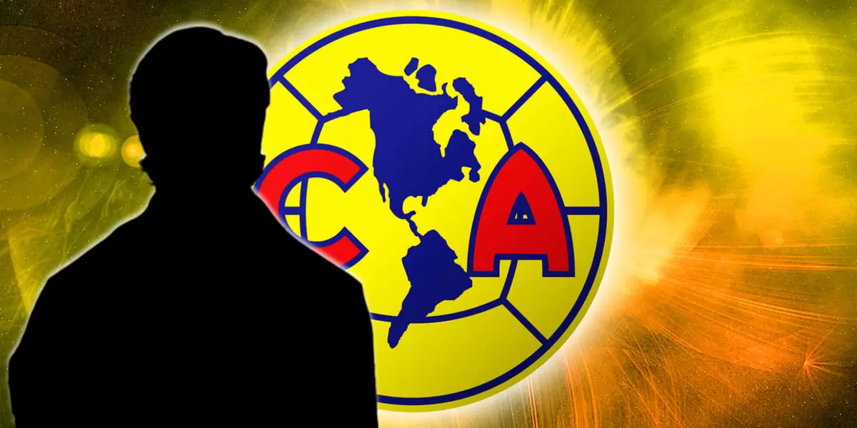 Jugador incógnito junto al escudo del América / FOTO FÚTBOL TOTAL