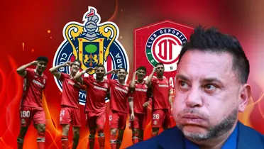Jugadores celebrando y Antonio Mohamed/ Foto Toluca