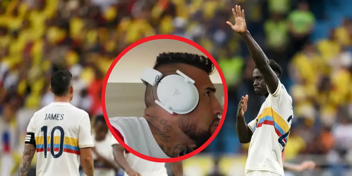 Jugadores de Colombia vs Chile. Foto: Antena 2