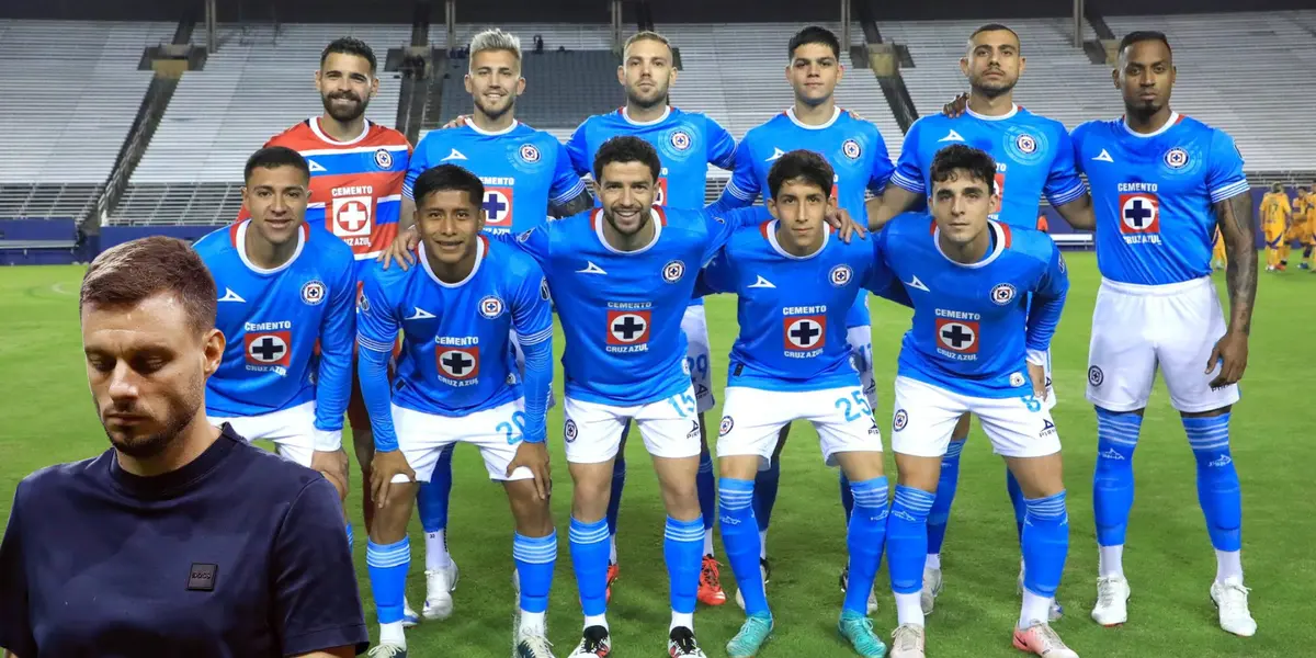 Jugadores de Cruz Azul en partido vs Tigres. Foto; Cruz Azul