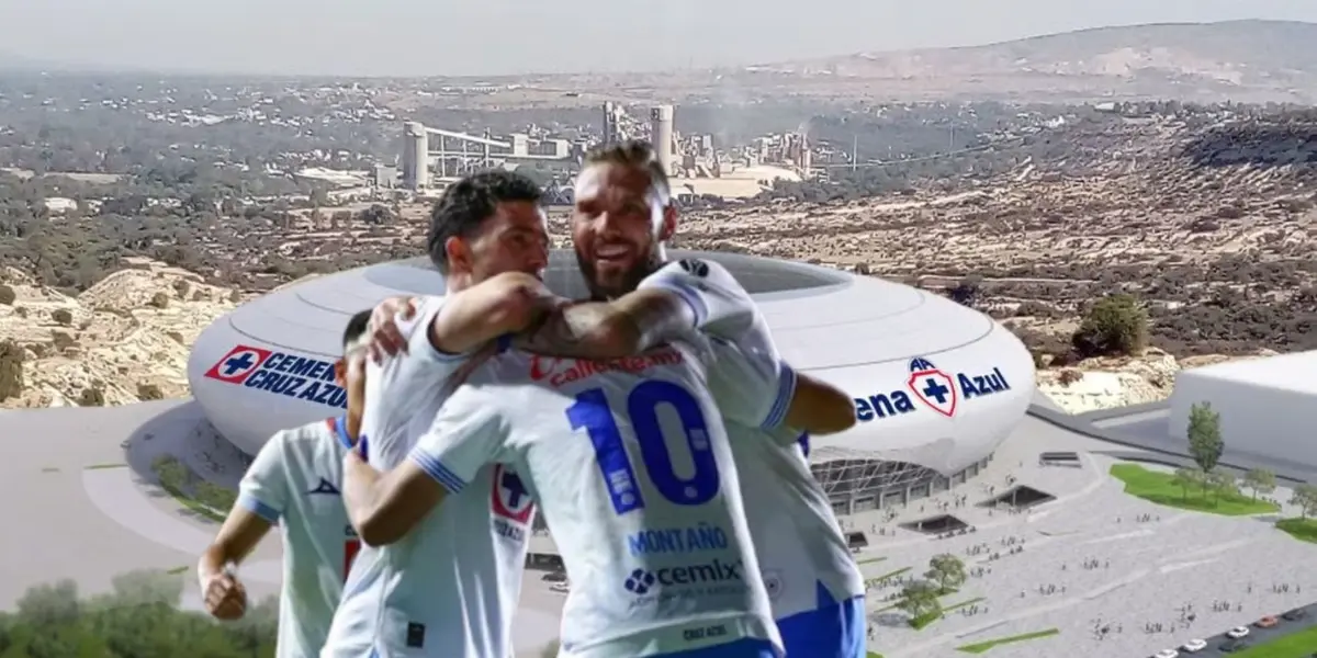 Jugadores de Cruz Azul junto a nuevo estadio / FOTO SINALOA HOY