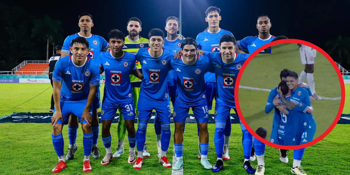 Jugadores de Cruz Azul previo vs Real Hope. Foto; Cruz Azul