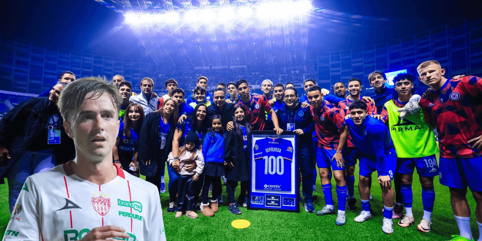 Jugadores de fondo, tomado de Cruz Azul