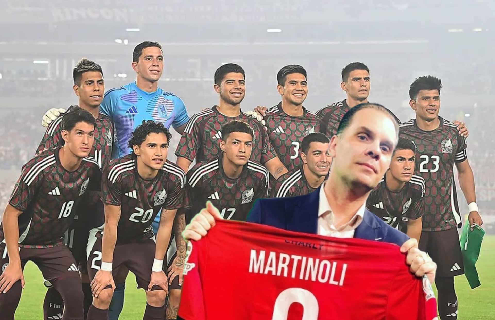 Jugadores de la Selección Mexicana y Christian Martinoli/ Foto Juan Carlos Zúñiga.