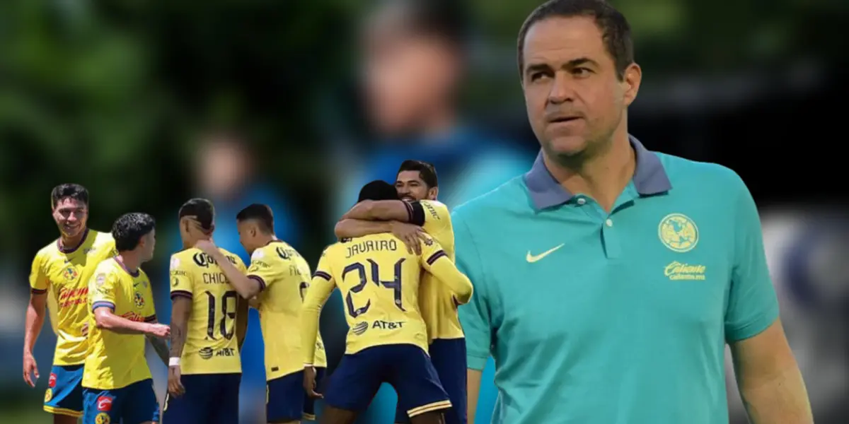 Jugadores de las Águilas y André Jardine/Foto Club América.