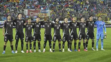 Jugadores de México en partido vs Honduras. Foto: Récord