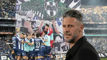 Jugadores de Monterrey celebrando y Martín Demichelis/Foto Rayados.