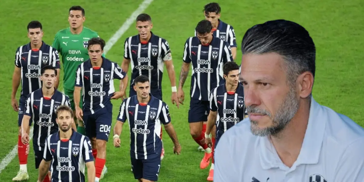 Jugadores de Rayados junto a Martín Demichelis / FOTO JUAN FÚTBOL