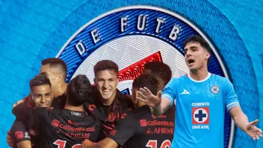 Jugadores de Tijuana y Lorenzo Farevelli molesto/ Foto Cruz Azul.