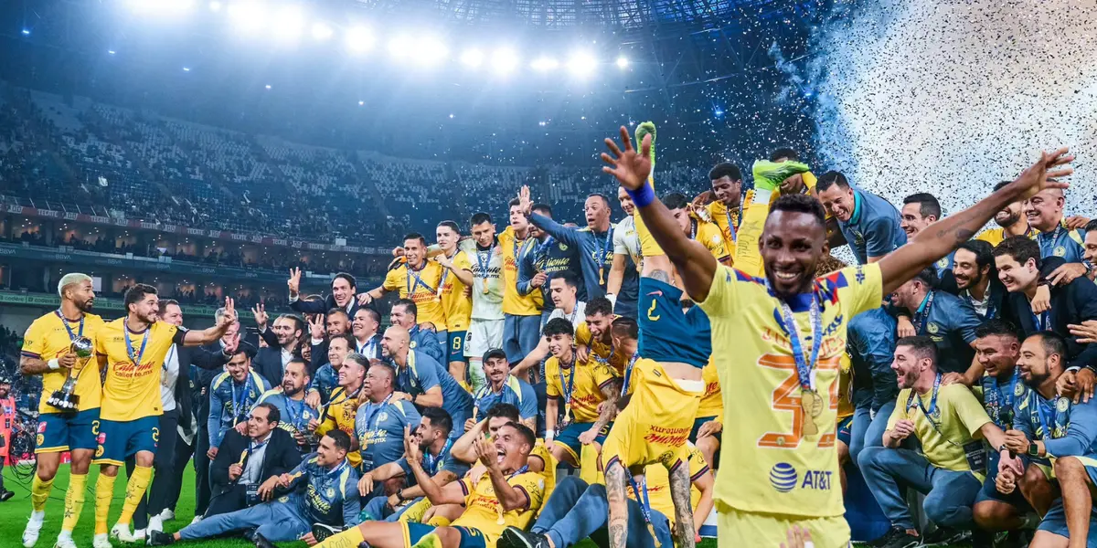 Jugadores del América celebrando. Foto: Club América
