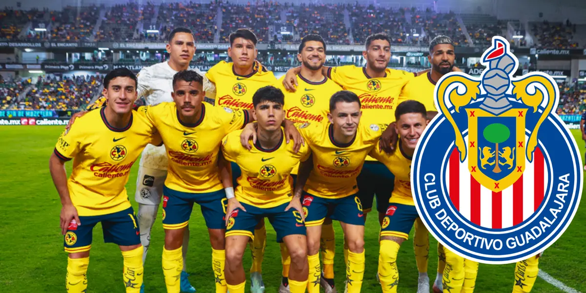 Jugadores del América en formación. Foto: Titansports