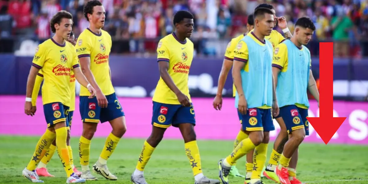 Jugadores del América en partido. Foto: Azteca Deportes