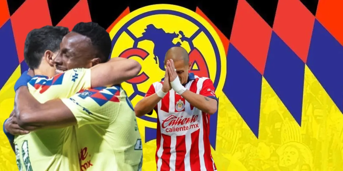 Jugadores del América junto a Javier Hernández / FOTO X