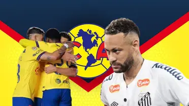 Jugadores del América junto a Neymar / FOTO SEMANA