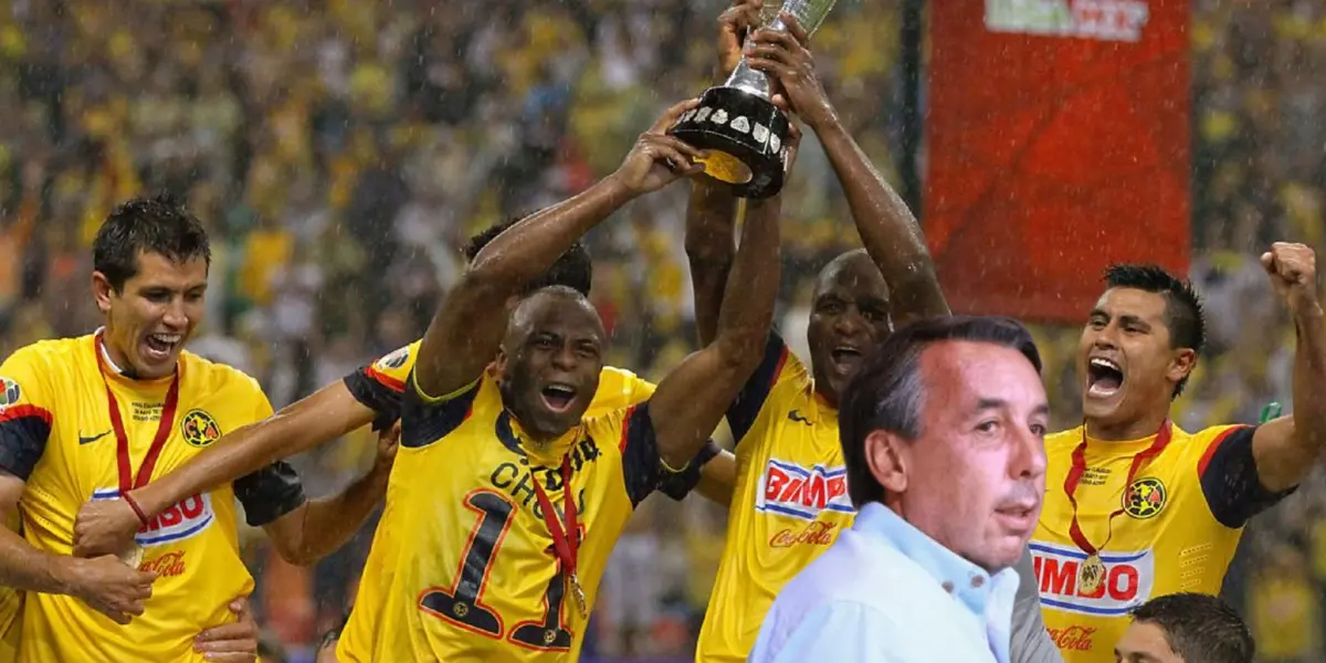 Jugadores del América levantando título y Emilio Azcárraga/Foto ESPN.