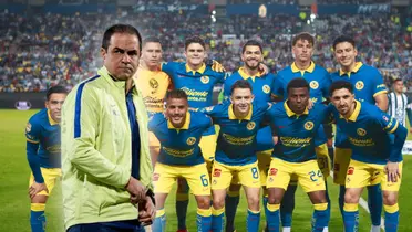 Jugadores del América posando y André Jardine/ Foto Mexsport.