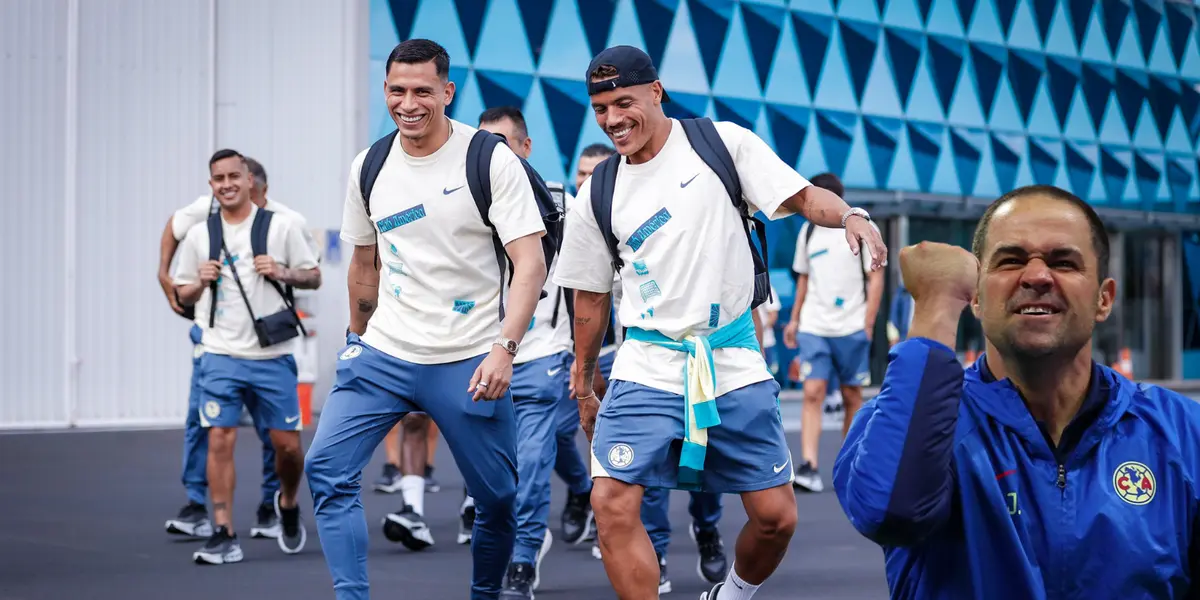 Jugadores del América previo a viaje. Foto: Club América: