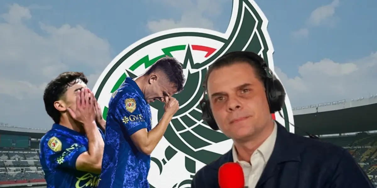Jugadores del América tristes y Christian Martinoli/Foto Fox Sports.