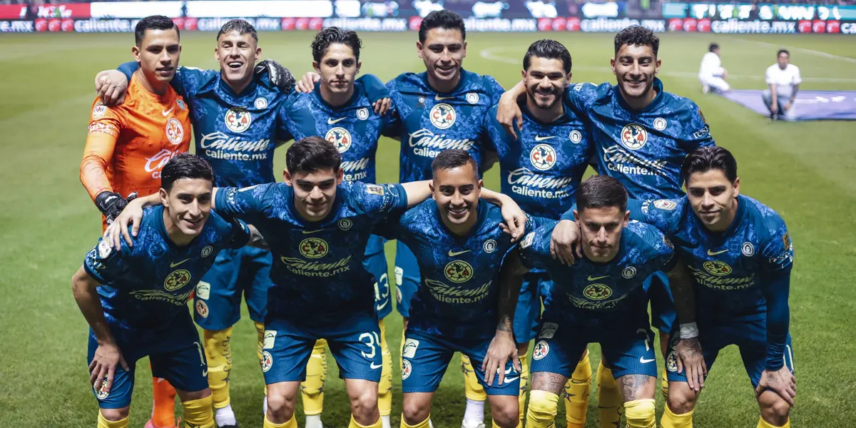 Jugadores del América vs Puebla. Foto: Mexport