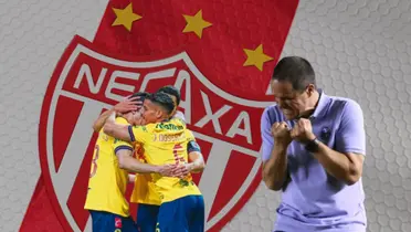 Jugadores del América y André Jardine/Foto Necaxa.