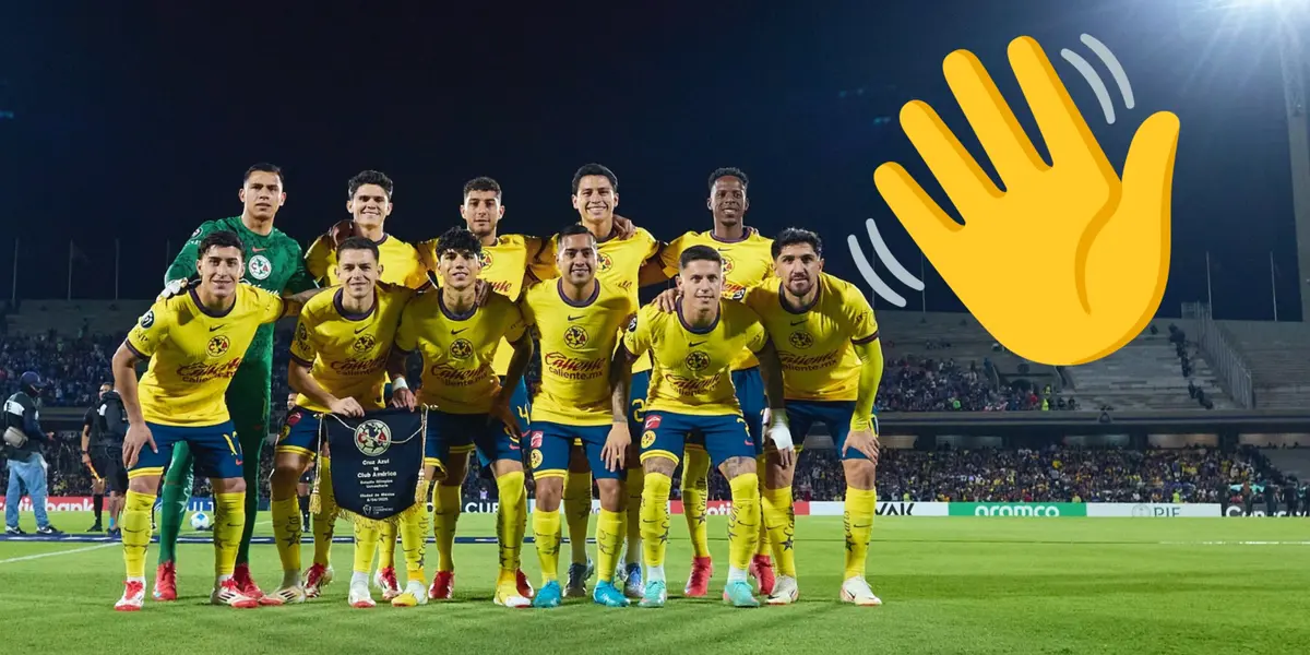 Jugadores del América y emoji de mano/ Foto MexSport.