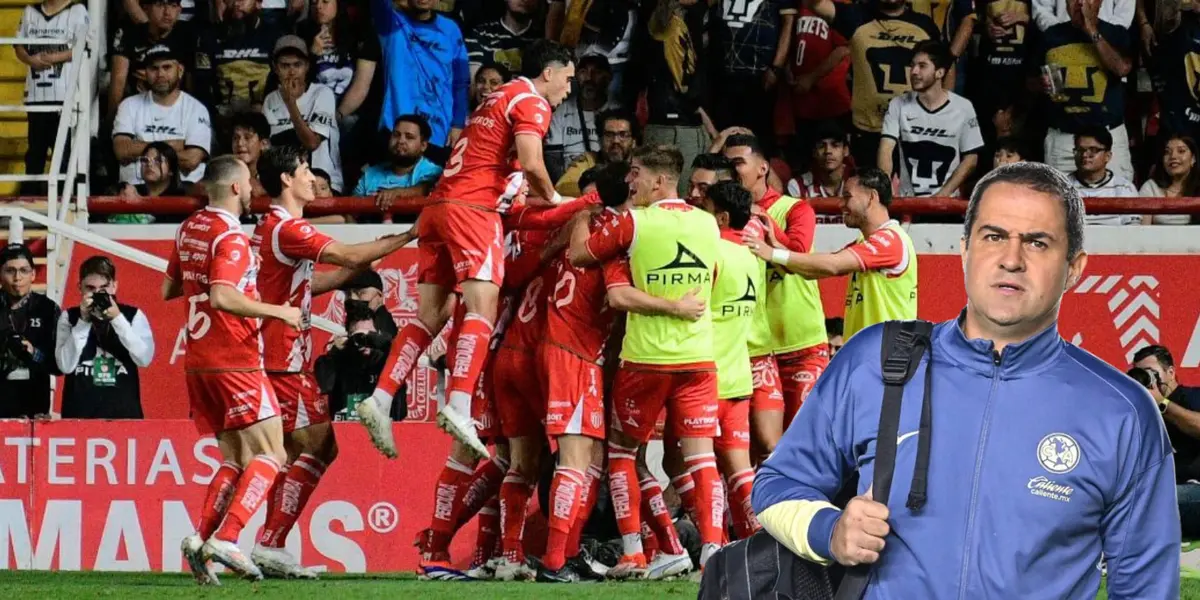Jugadores del Necaxa celebrando. Foto: ESPN