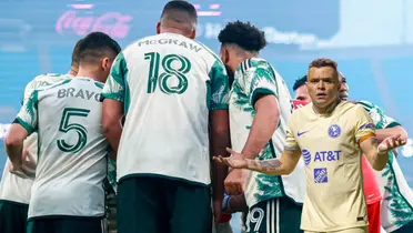 Jugadores del Portland Timbers reunidos antes de vs Charlotte. Foto: Portland Timbers