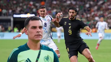 Jugadores disputando balón y Rafael Márquez/ Foto La Afición.