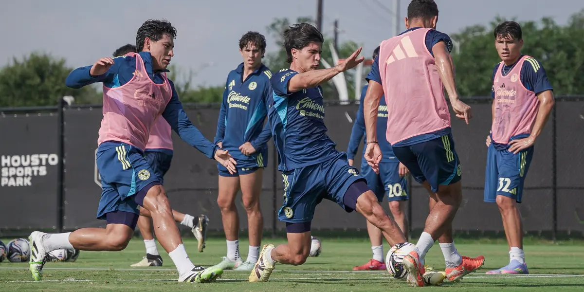 Jugadores en entreno. Foto: Club América