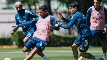 Jugadores en entreno. Foto: Club América