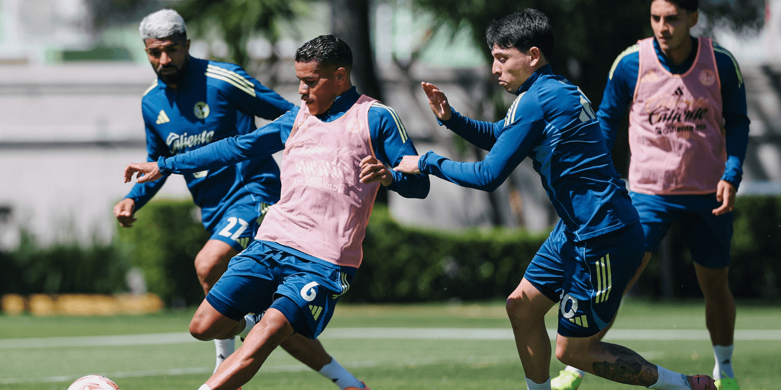 Jugadores en entreno. Foto: Club América