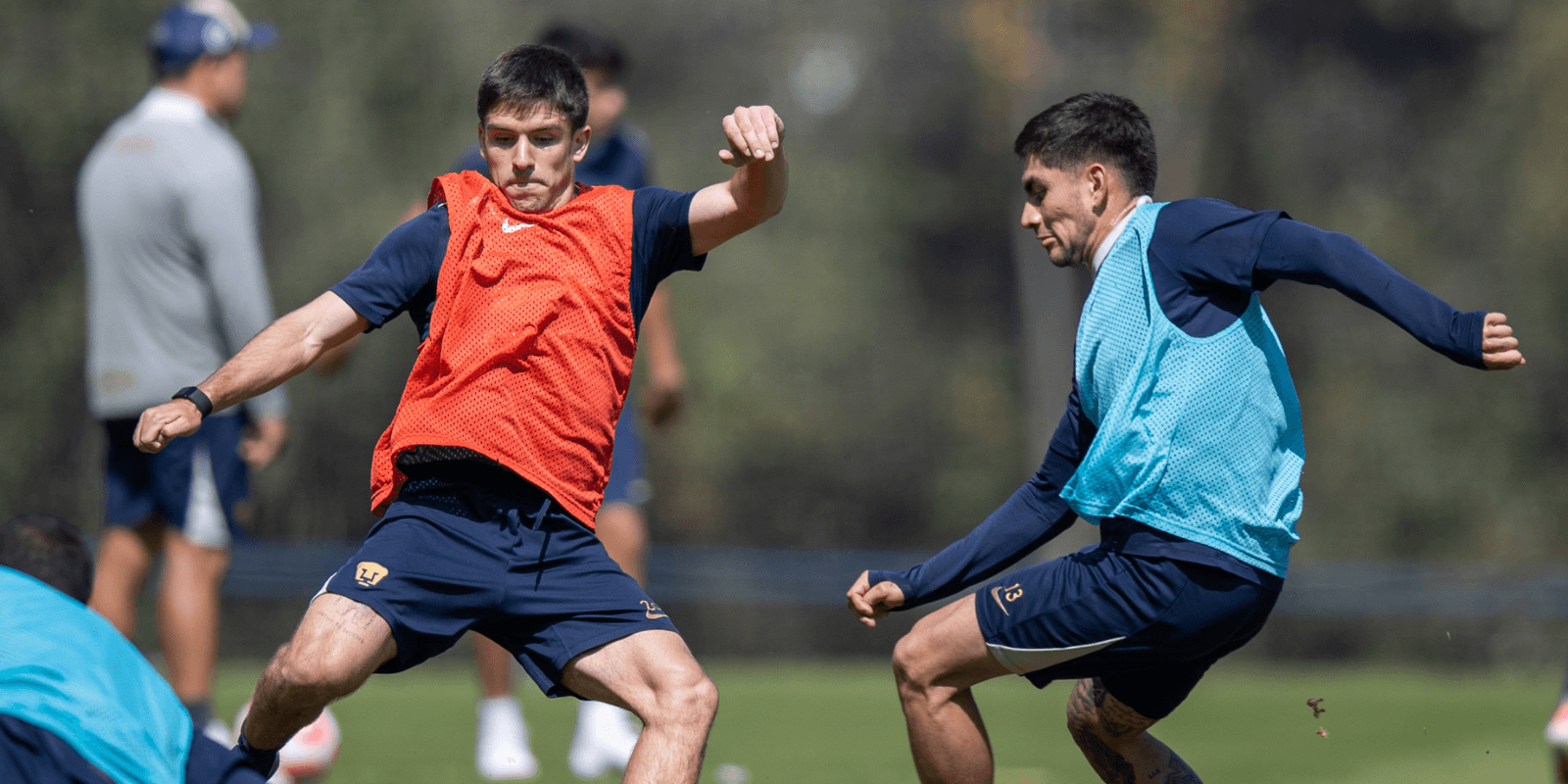 Jugadores en entreno. Foto: Pumas