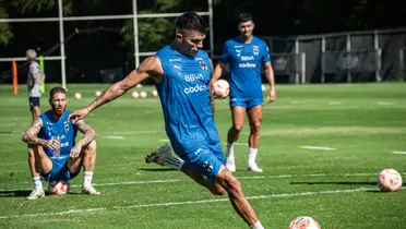 Jugadores en entreno. Foto: Rayados