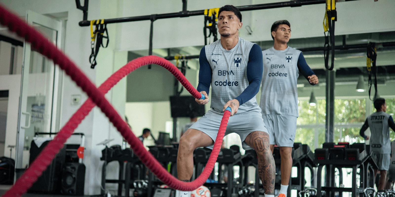Jugadores en entreno. Foto: Rayados