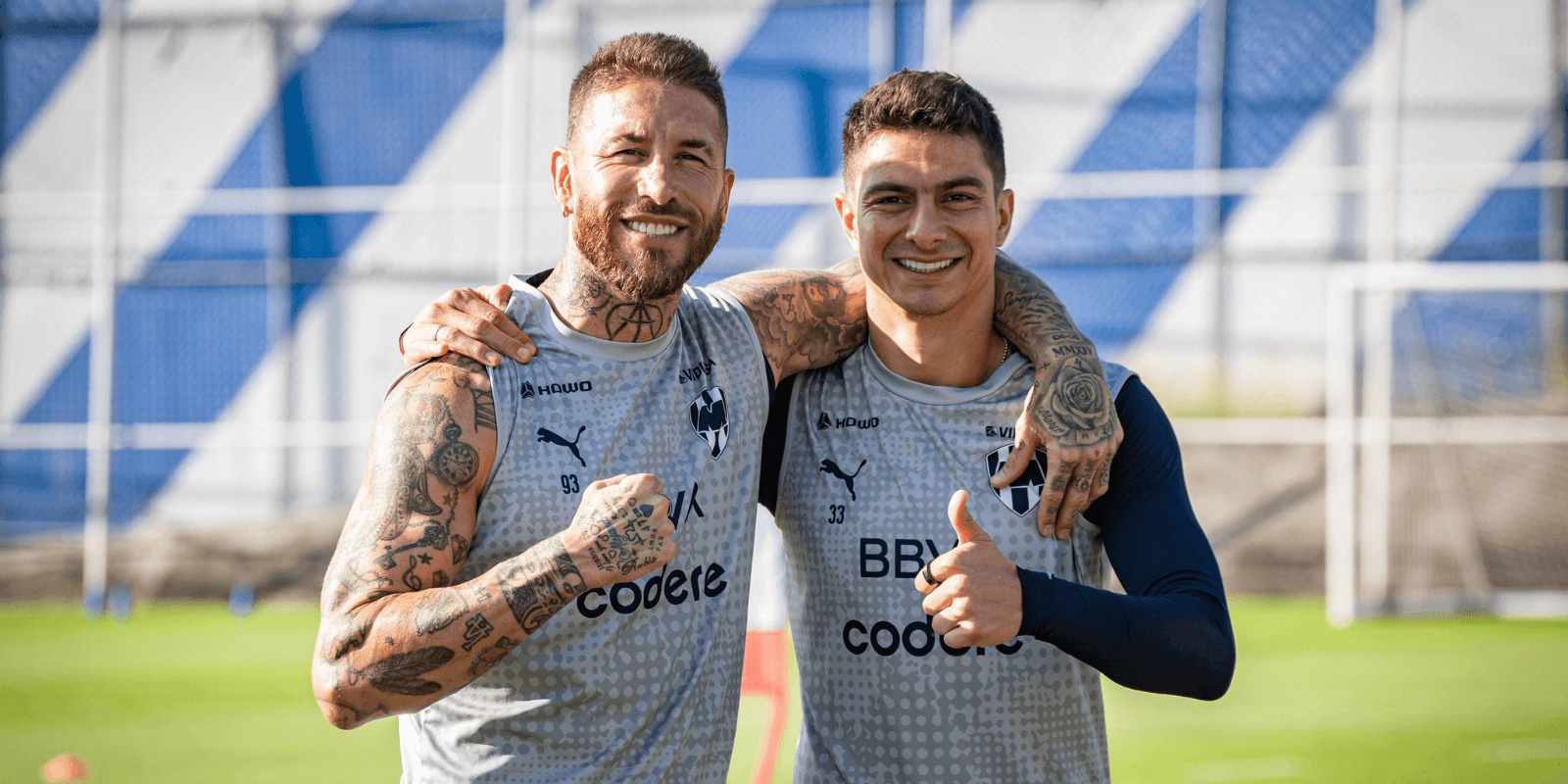 Jugadores en entreno. Foto: Rayados