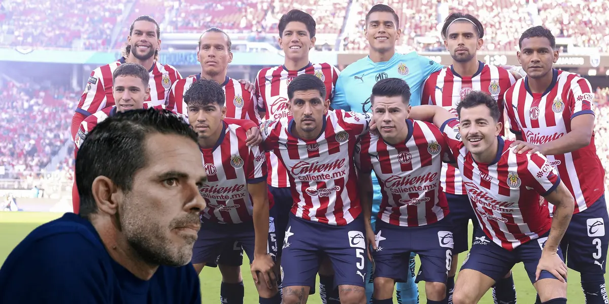 Jugadores posando y Fernando Gago/ Foto Chivas.