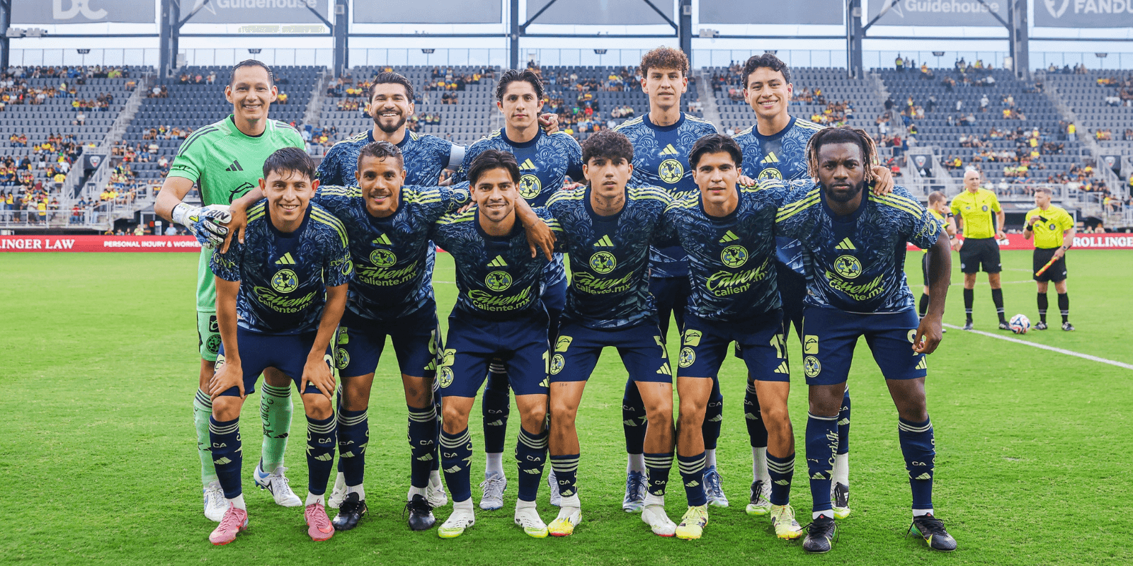 Jugadores previo a partido. Foto: Club América.