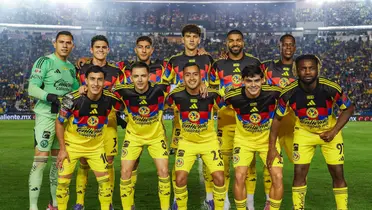 Jugadores previo a partido. Foto: Club América