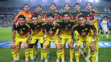 Jugadores previo a partido. Foto: Club América