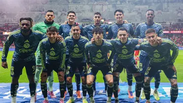 Jugadores previo a partido. Foto: Club América