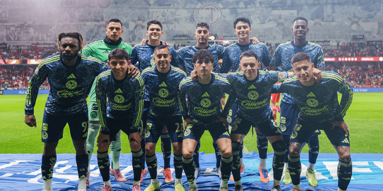 Jugadores previo a partido. Foto: Club América