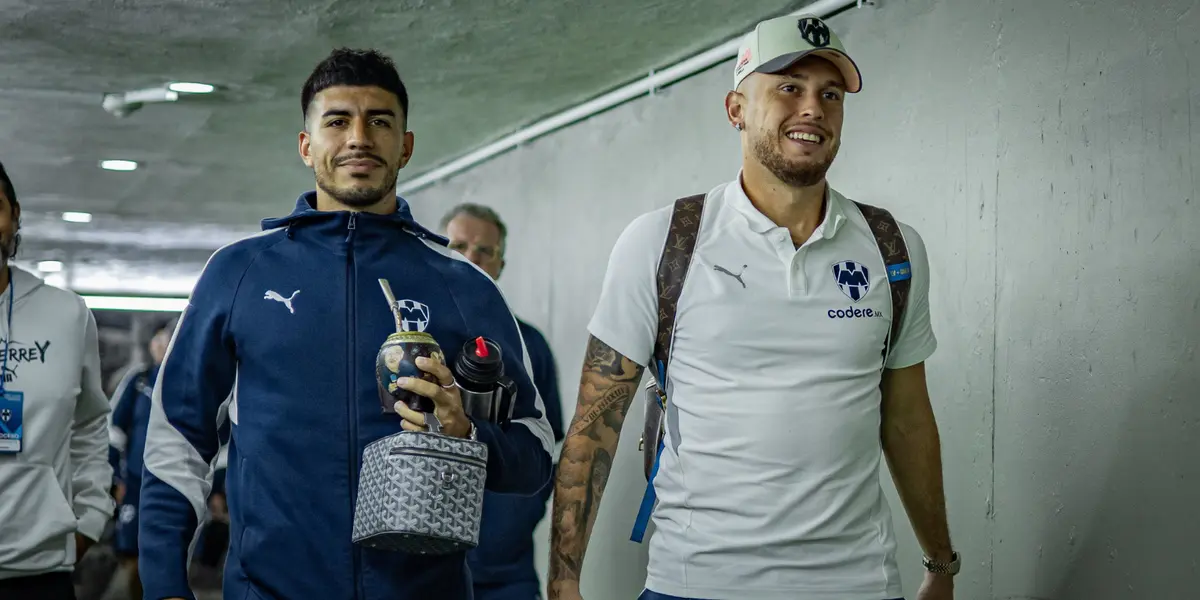 Jugadores previo a partido. Foto: Rayados