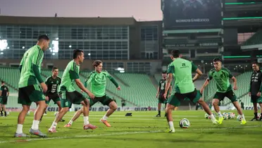 Jugadores previo a partido. Foto: Selección Mex