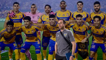 Jugadores previo a partido. Foto: Tigres