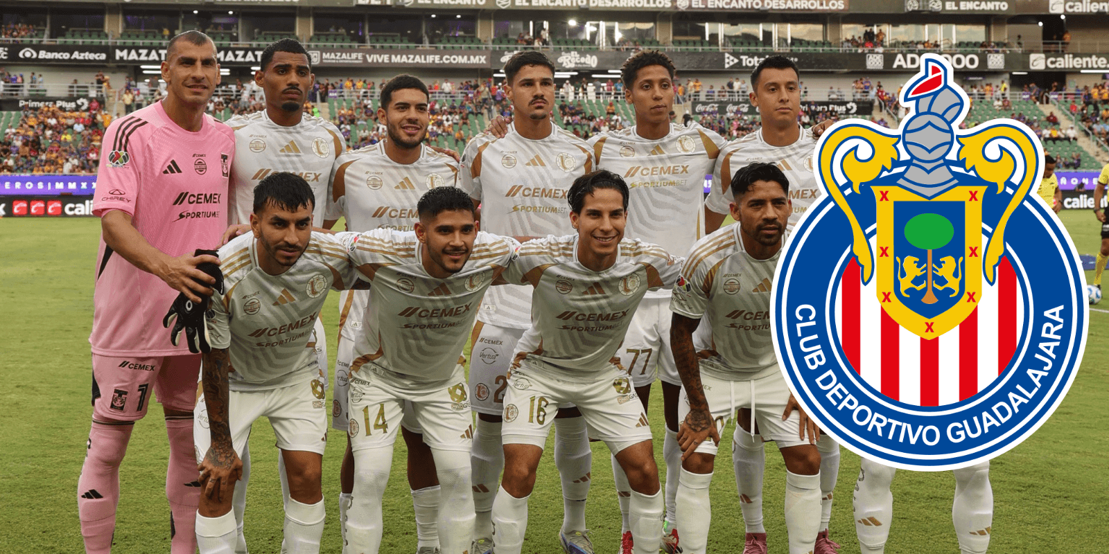 Jugadores previo a partido. Foto: Tigres