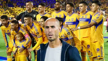 Jugadores previo a partido, tomado de Tigres, con Guido al frente