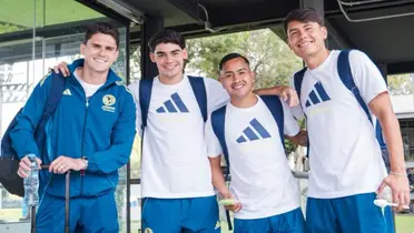 Jugadores rumbo a viaje. Foto: Club América